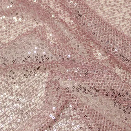 Tessuto con Paillettes - Rosa | ILTESSUTAIO