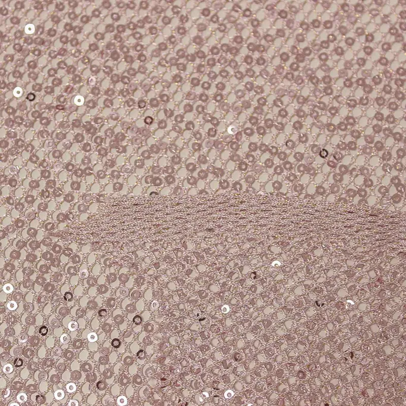 Tessuto con Paillettes - Rosa | ILTESSUTAIO