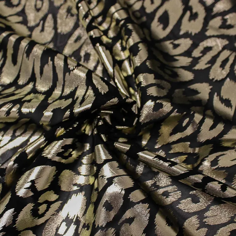 Tessuto Maculato Oro e Nero | IL TESSUTAIO