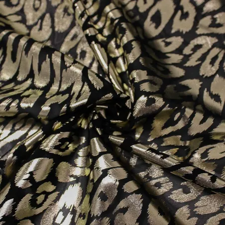 Tessuto Maculato Oro e Nero | IL TESSUTAIO