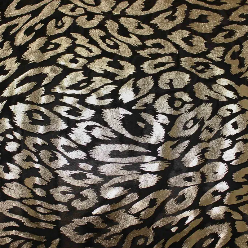 Tessuto Maculato Oro e Nero | IL TESSUTAIO