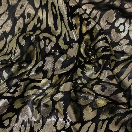 Tessuto Maculato Oro e Nero | IL TESSUTAIO