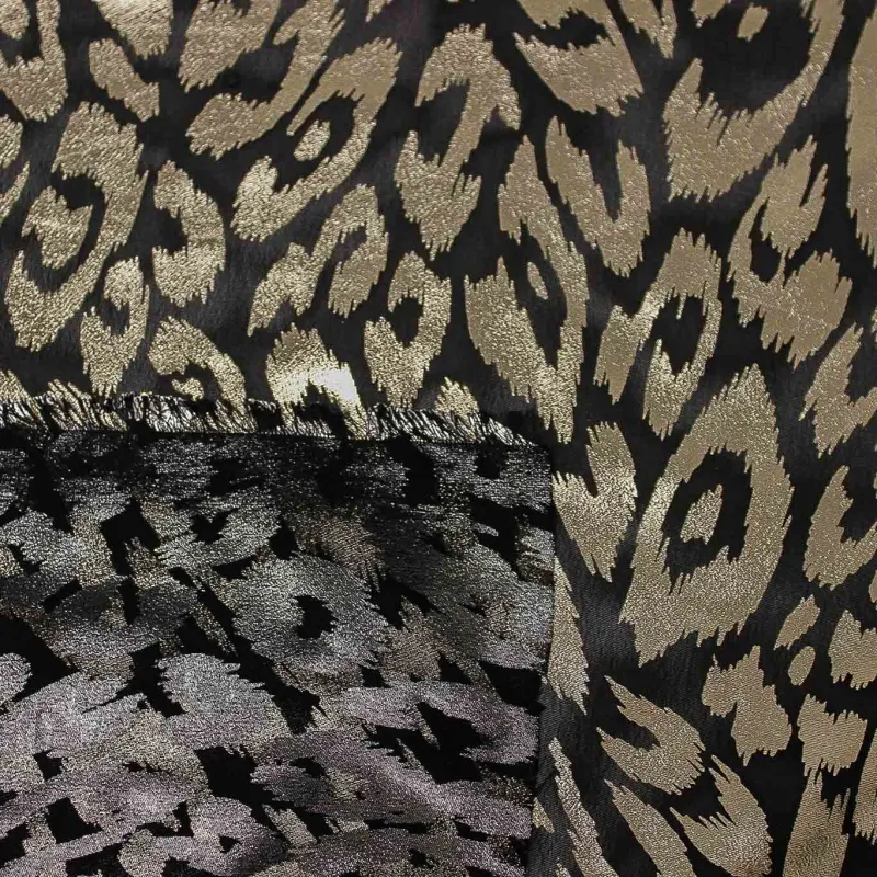 Tessuto Maculato Oro e Nero | IL TESSUTAIO