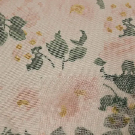 Tulle Stampato con Fiori | IL TESSUTAIO