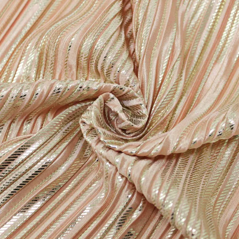 Tessuto plissettato placcato Rosa | IL TESSUTAIO