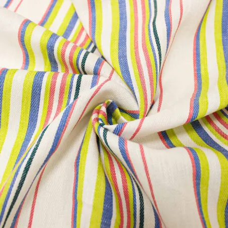 Tessuto Lino Rigato Multicolor | ILTESSUTAIO