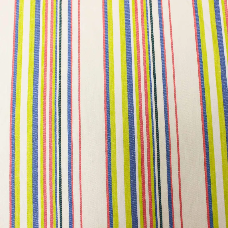 Tessuto Lino Rigato Multicolor | ILTESSUTAIO