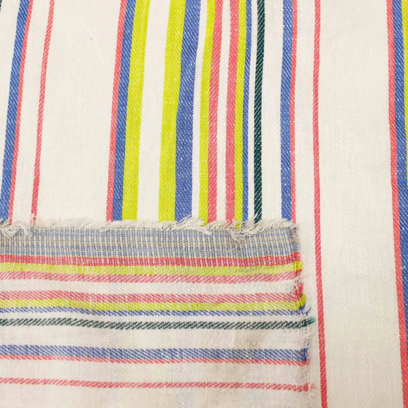 Tessuto Lino Rigato Multicolor | ILTESSUTAIO