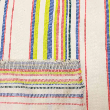 Tessuto Lino Rigato Multicolor | ILTESSUTAIO