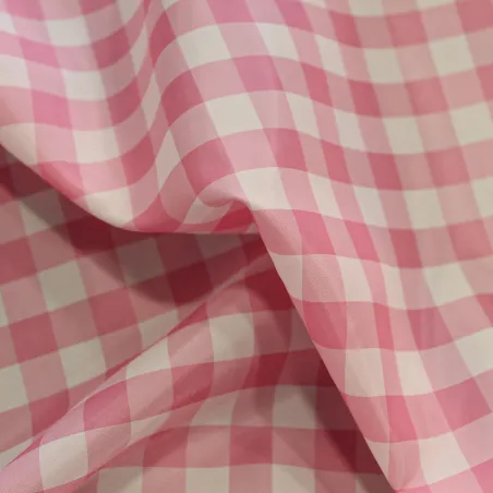 Tessuto Nylon Vichy Rosa | ILTESSUTAIO