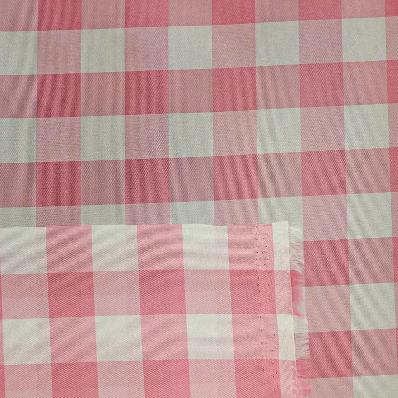 Tessuto Nylon Vichy Rosa | ILTESSUTAIO