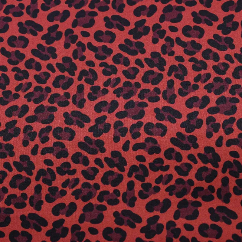 Raso Duchesse Maculato Rosso e Nero | IL TESSUTAIO