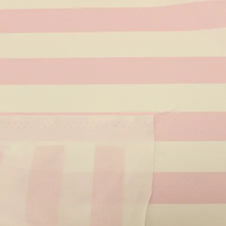 Tessuto Cotone Rigato Rosa e Bianco | ILTESSUTAIO