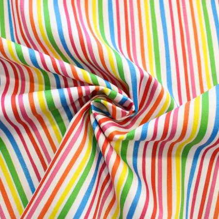 Tessuto di cotone rigato multicolor | TESSUTI PER BAMBINI