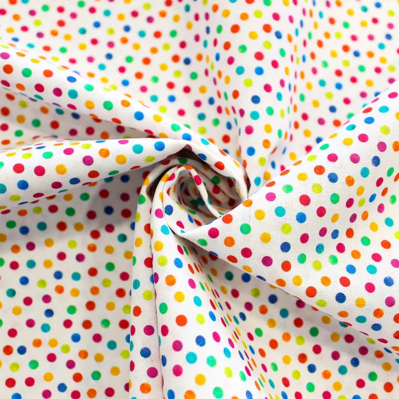 Tessuto di cotone pois multicolor | TESSUTI PER BAMBINI