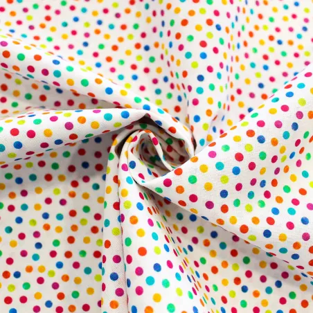 Tessuto di cotone pois multicolor | TESSUTI PER BAMBINI
