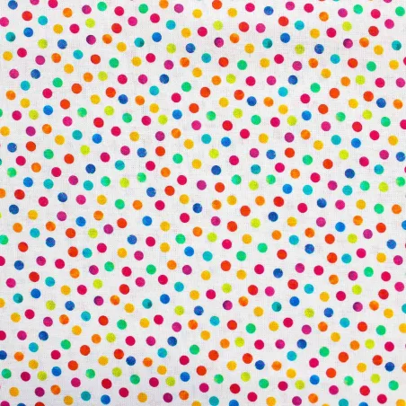 Tessuto di cotone pois multicolor | TESSUTI PER BAMBINI