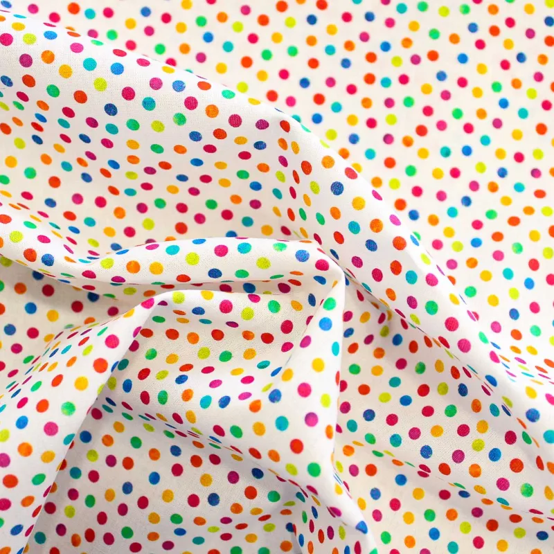 Tessuto di cotone pois multicolor | TESSUTI PER BAMBINI