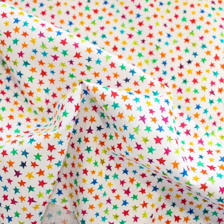 Tessuto di cotone stelline multicolor | TESSUTI PER BAMBINI