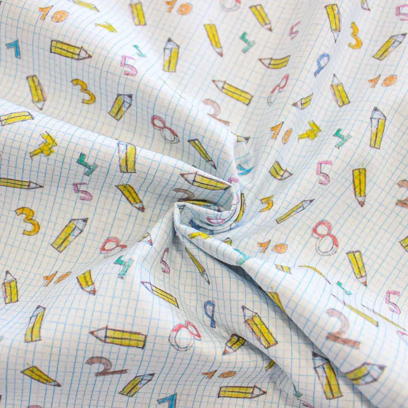 Tessuto di cotone fantasia school | TESSUTI PER BAMBINI