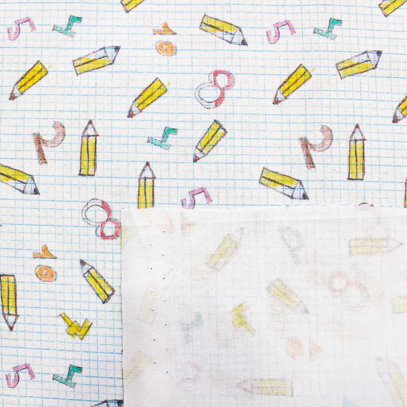 Tessuto di cotone fantasia school | TESSUTI PER BAMBINI