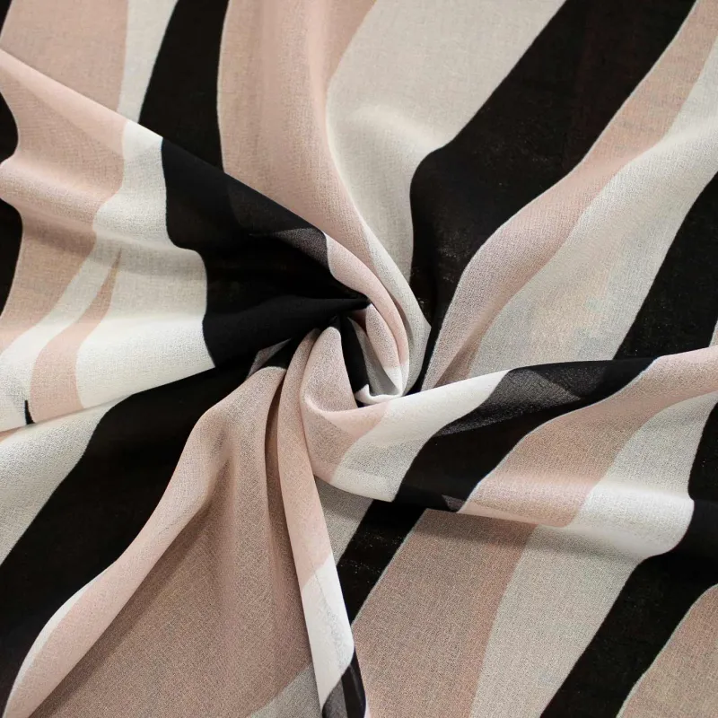 Tessuto Chiffon Stampa Astratta | DEADSTOCK