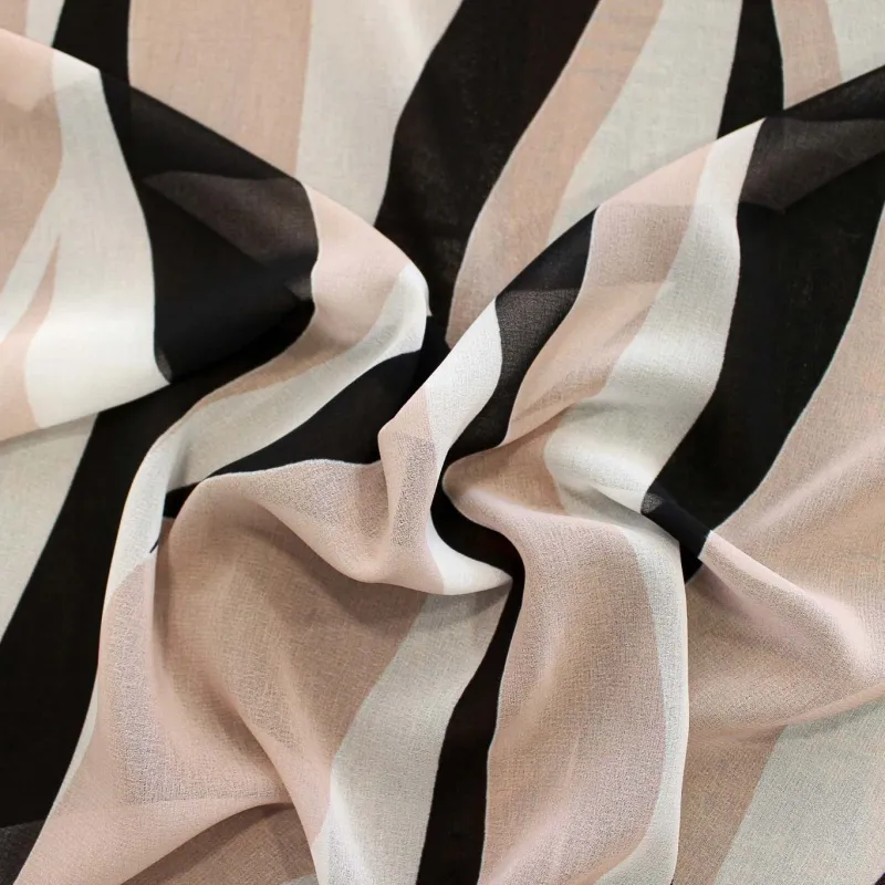 Tessuto Chiffon Stampa Astratta | DEADSTOCK