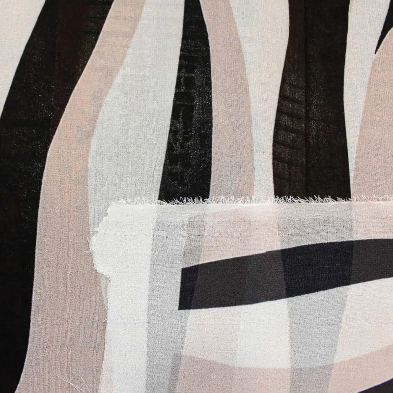 Tessuto Chiffon Stampa Astratta | DEADSTOCK