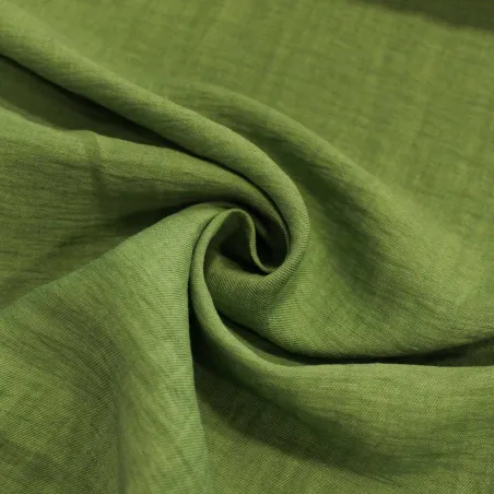 Tessuto Lino effetto Grinzato Verde | IL TESSUTAIO