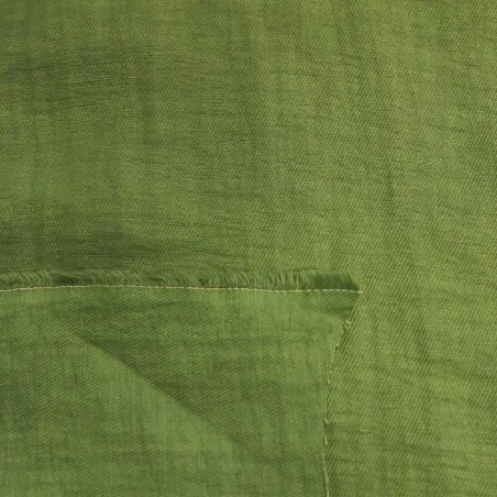Tessuto Lino effetto Grinzato Verde | IL TESSUTAIO
