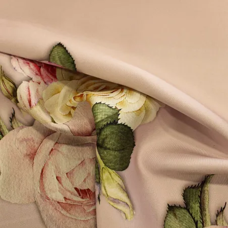 Mikado Tessuto Stampa Floreale | DEADSTOCK