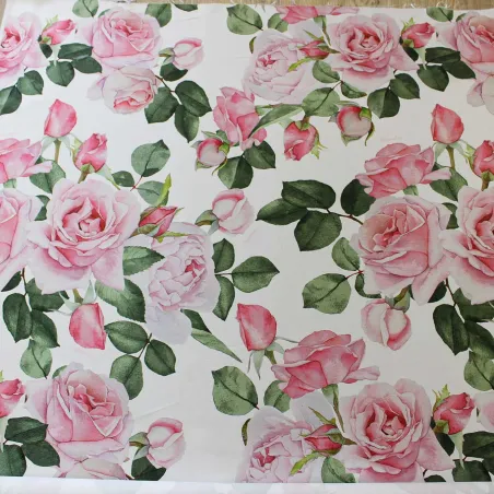 Mikado Tessuto Stampa Rose | DEADSTOCK