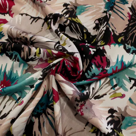 Tessuto Raso stampa Floreale | DEADSTOCK