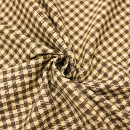 Tessuto Scozzese Beige e Marrone | IL TESSUTAIO