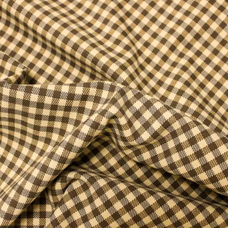 Tessuto Scozzese Beige e Marrone | IL TESSUTAIO