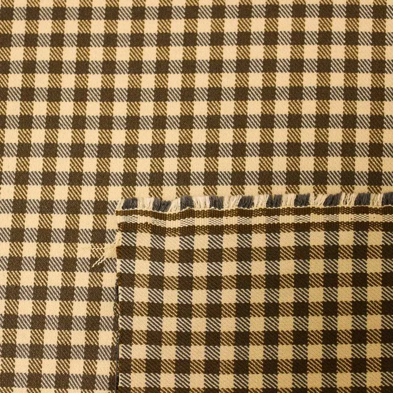 Tessuto Scozzese Beige e Marrone | IL TESSUTAIO