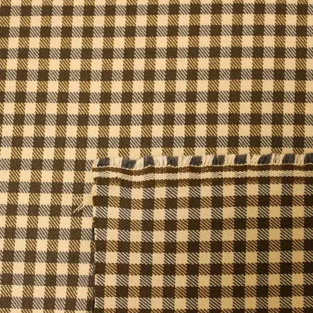 Tessuto Scozzese Beige e Marrone | IL TESSUTAIO