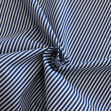 Tessuto di cotone rigato Blu e Bianco | TESSUTI PER BAMBINI