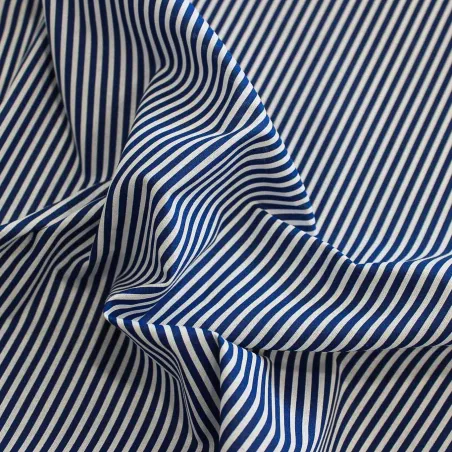 Tessuto di cotone rigato Blu e Bianco | TESSUTI PER BAMBINI