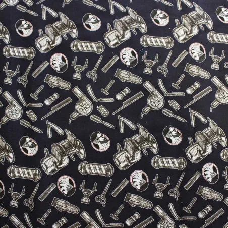 Cotone fantasia Barber shop | IL TESSUTAIO