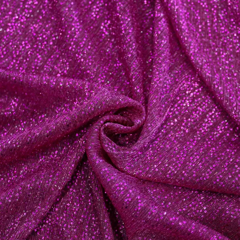 Tulle Glitterato Fucsia | IL TESSUTAIO