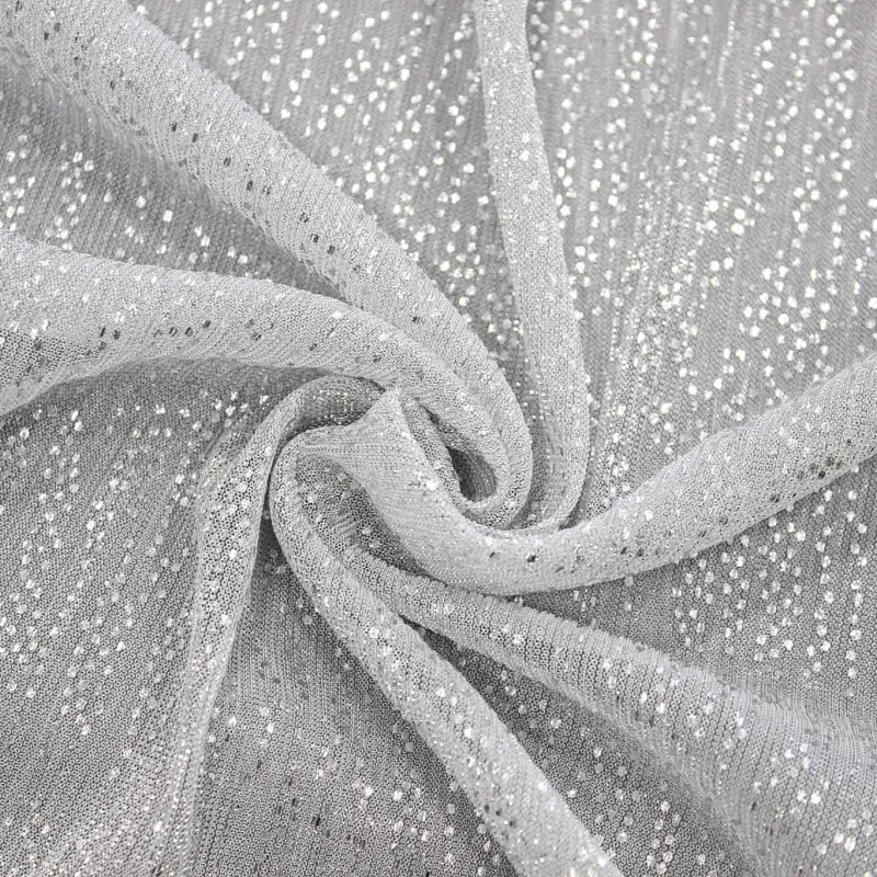Tulle Glitterato Argento | IL TESSUTAIO