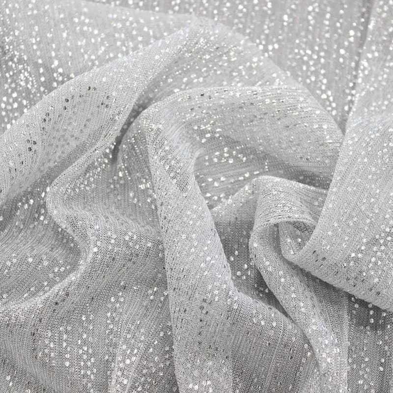 Tulle Glitterato Argento | IL TESSUTAIO