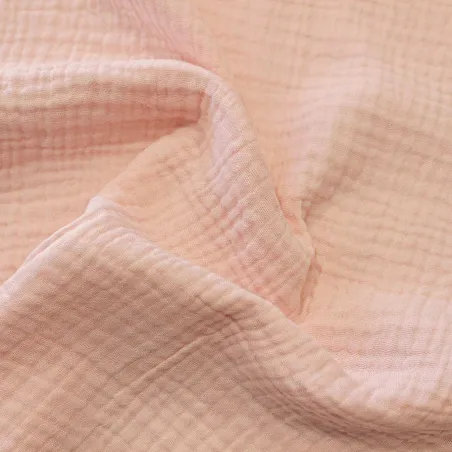 Mussola di Cotone Bio Rosa GOTS | IL TESSUTAIO