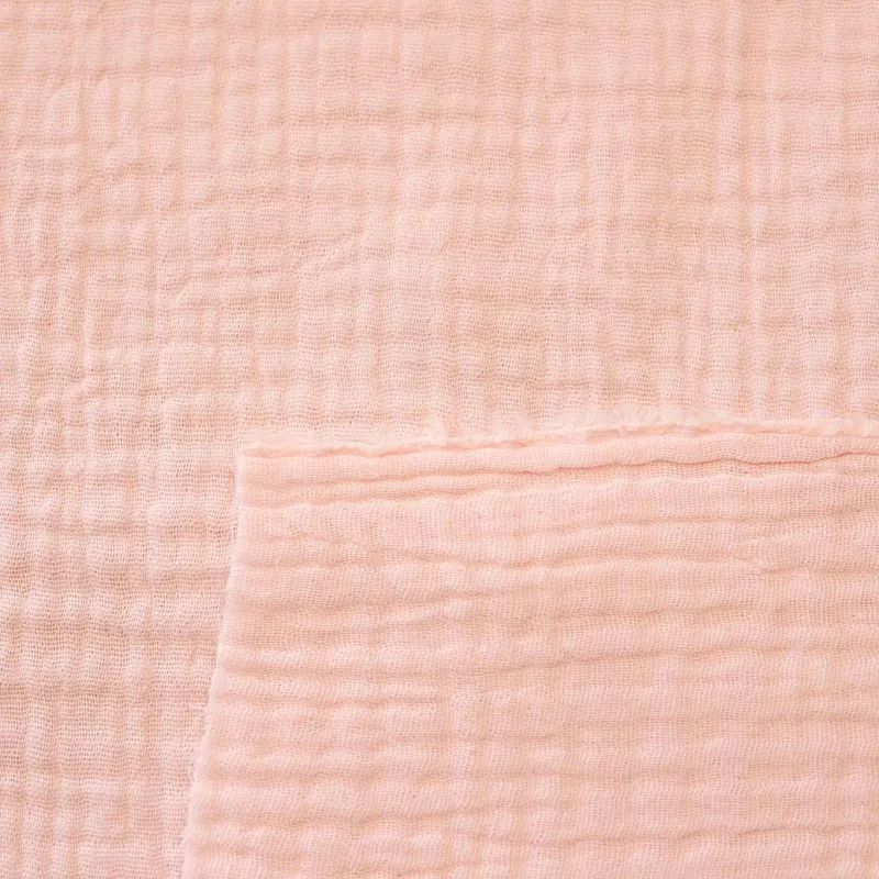 Mussola di Cotone Bio Rosa GOTS | IL TESSUTAIO