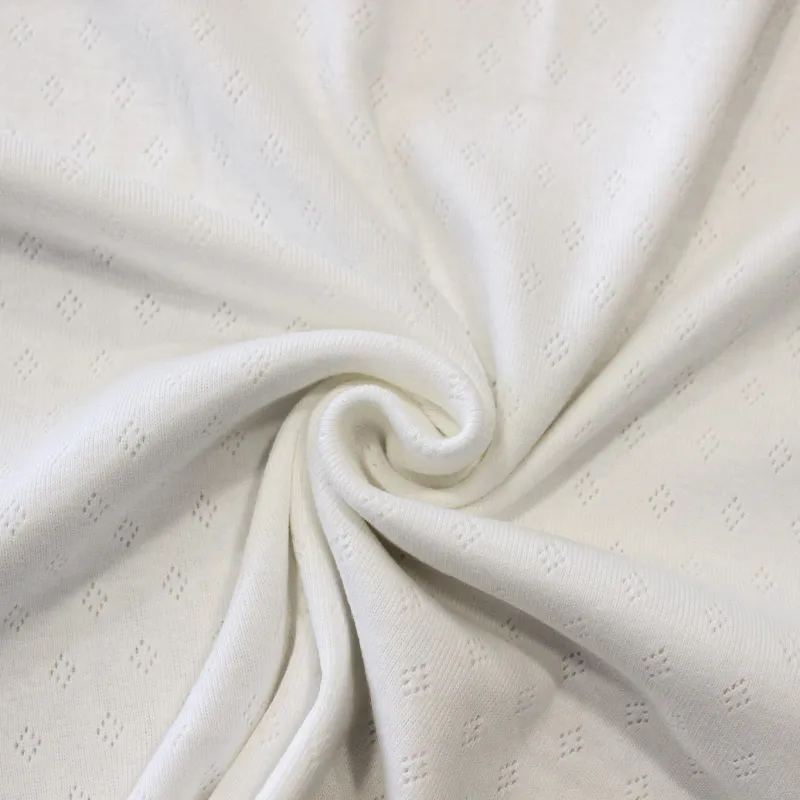 Jersey di Cotone con Rombi Bianco | OEKO-TEX