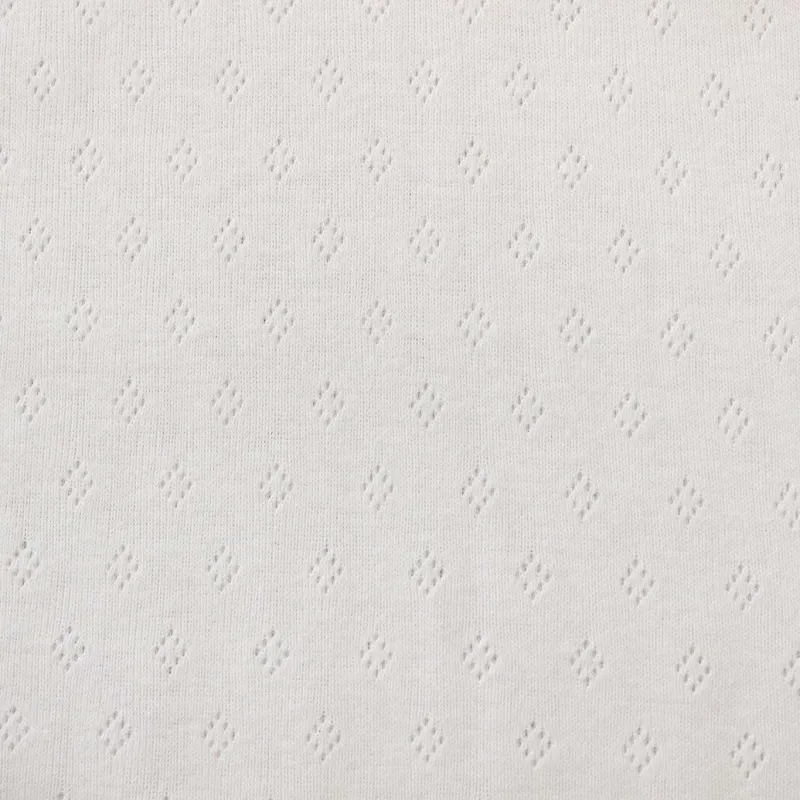 Jersey di Cotone con Rombi Bianco | OEKO-TEX