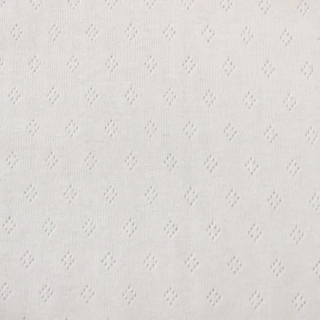 Jersey di Cotone con Rombi Bianco | OEKO-TEX