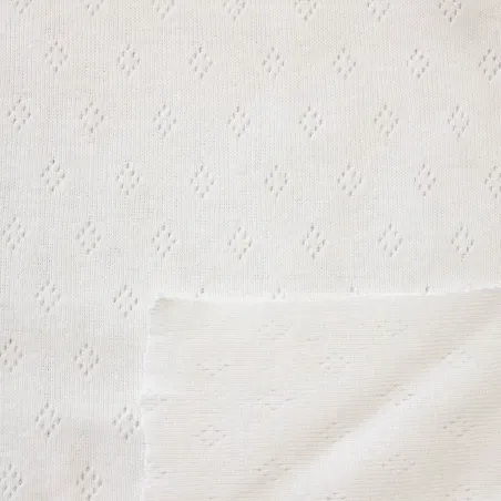 Jersey di Cotone con Rombi Bianco | OEKO-TEX