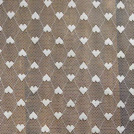 Tessuto Tulle Cuori Bianco | IL TESSUTAIO